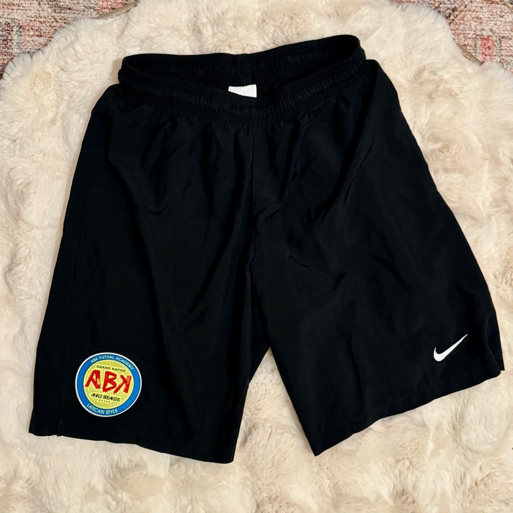 Nike Black Athletic Shorts with Logo ABK Soccer shorts